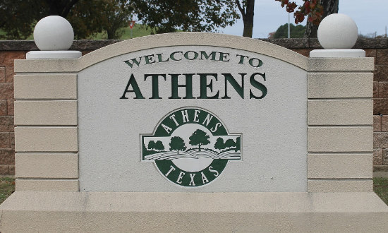 Welcome to Athens in East Texas