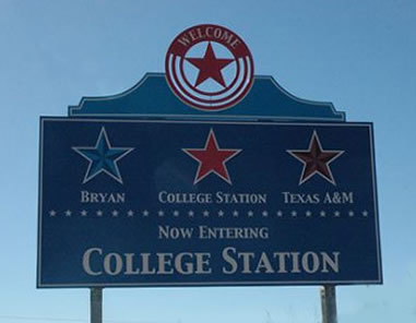 Welcome to College Station, Bryan and Texas A&M