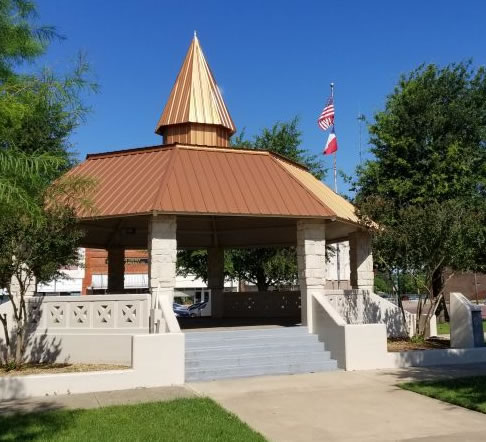 The gazebo in the town square in Cooper, Texas