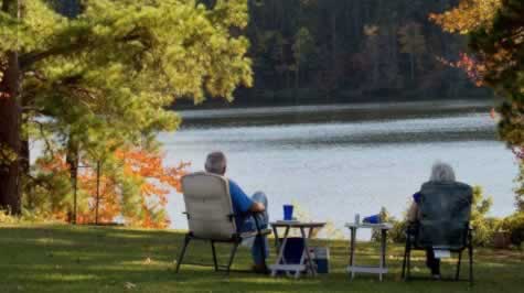 Quiet moment in the fall at Daingerfield State Park