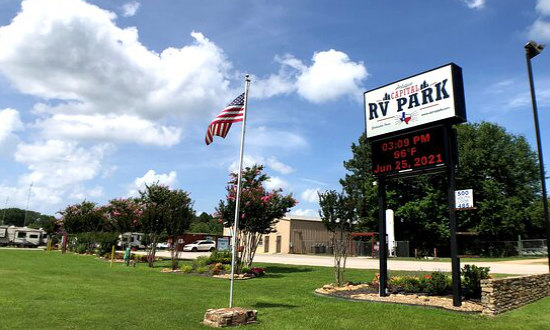 Antique Capital RV Park in Gladewater, Texas