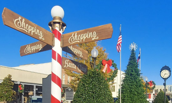A Christmas shopping extravaganza in Henderson, Texas