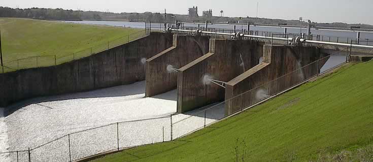 Lake Striker dam in East Texas