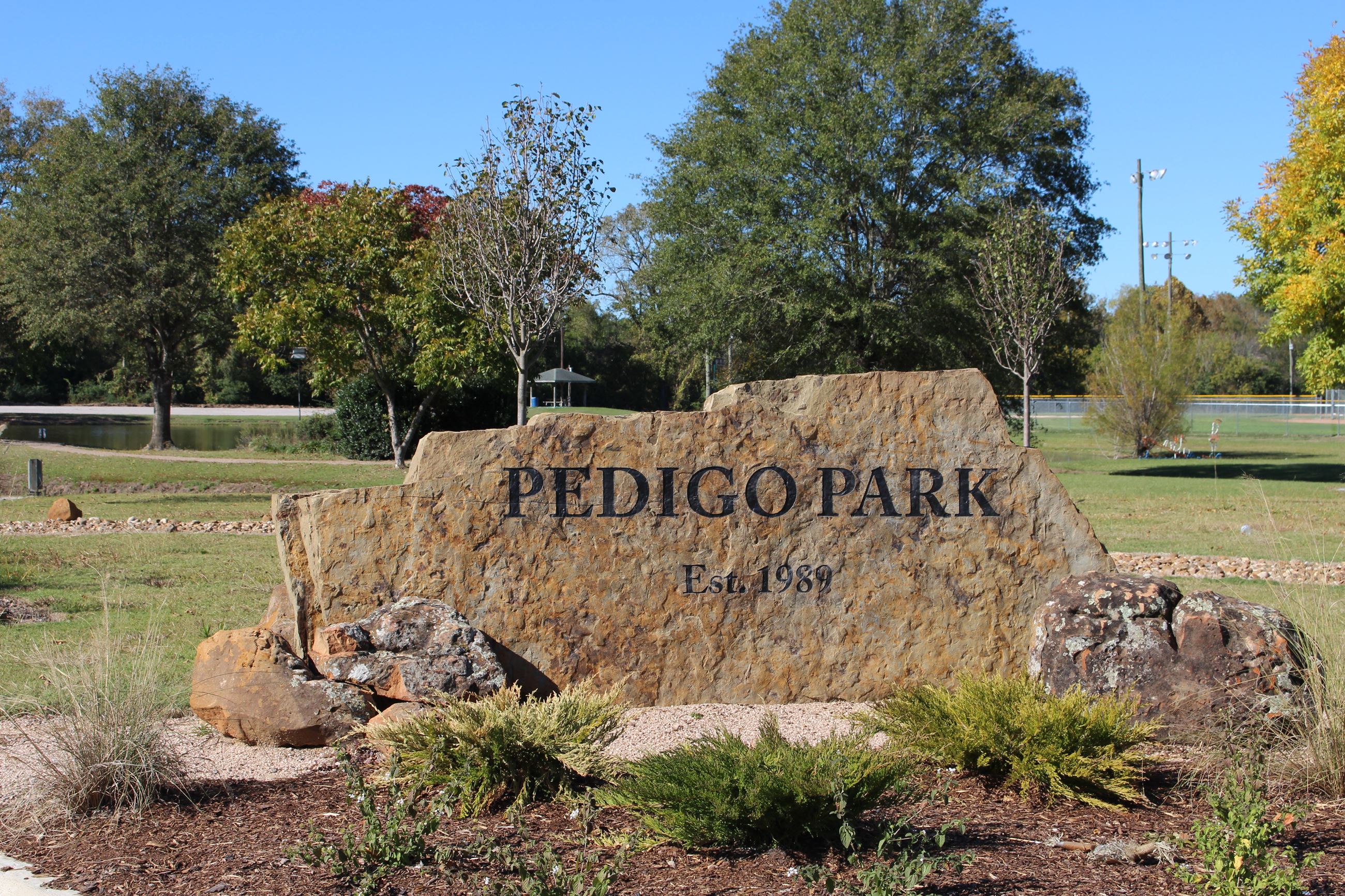 Pedigo Park in Livingston, Texas ... established in 1989