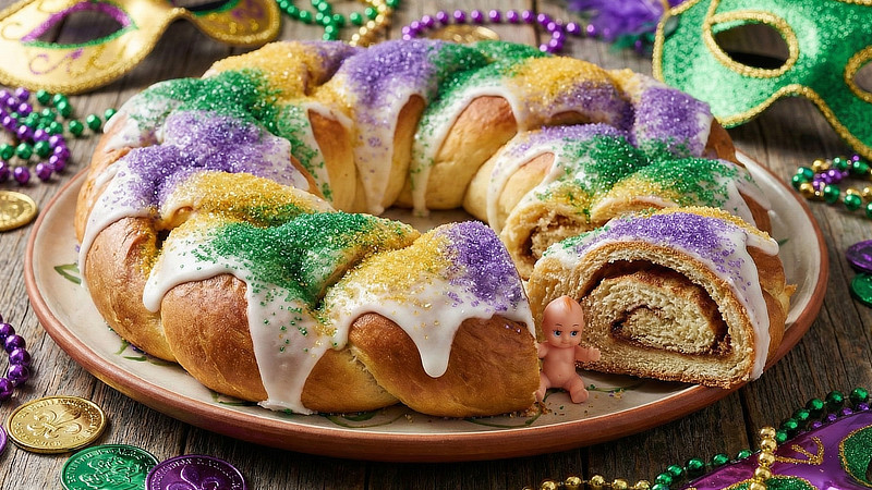 Texas Mardi Gras King Cake!