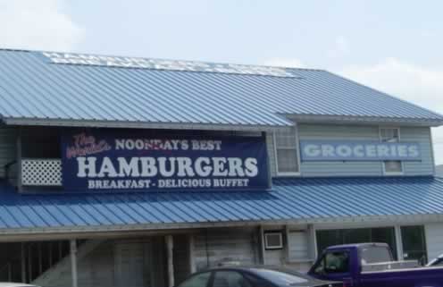 The famous Noonday Store ... and its breakfast and hamburgers