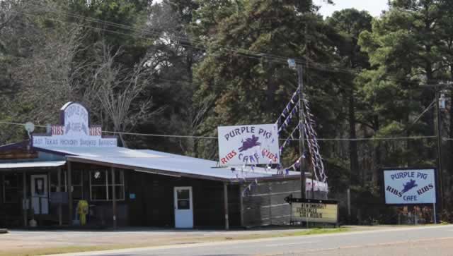 The Purple Pig Cafe, Highway 155, south of Noonday, Texas