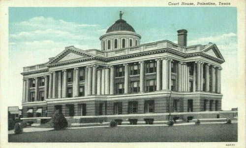 Vintage view of the Anderson County Courthouse in Palestine, Texas