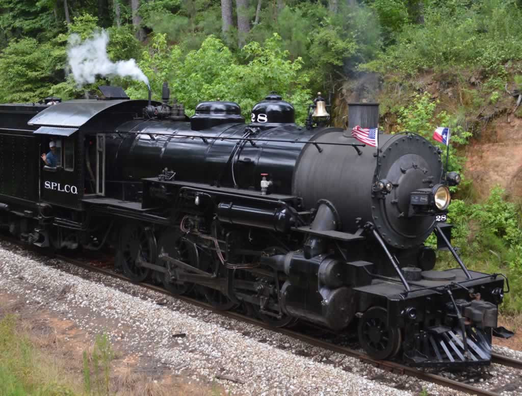 Texas State Railroad's steam engine No. 28