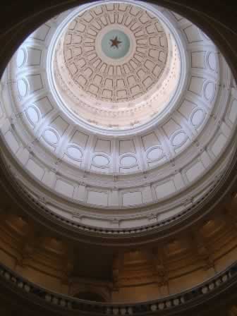 Texas State Capitol in Austin - Interior photograph of the dome