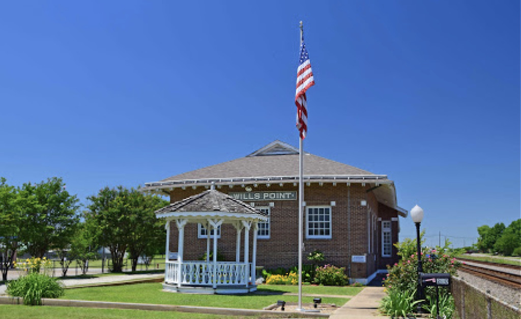 The Texas & Pacific Railway depot in Wills Point, Texas ... the locale of Mitchell Hall