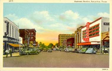 Business Section, Longview Texas, Circa 1940s
