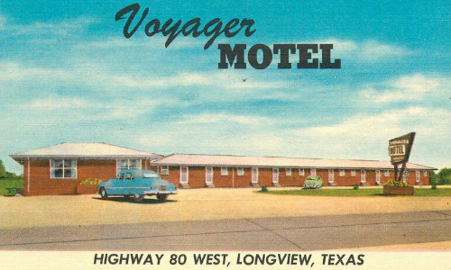 Voyager Motel, on Highway 80 West, Longview, Texas