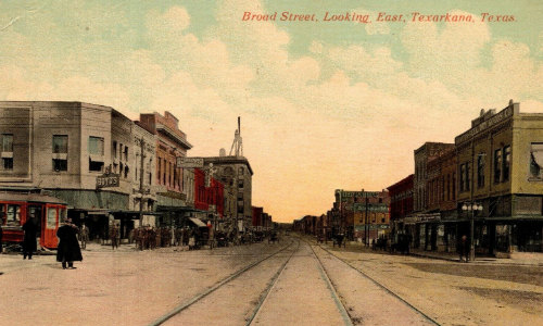 Broad Street, Looking East, Texarkana, Texas