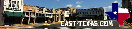 List and map of East Texas Cities and Towns